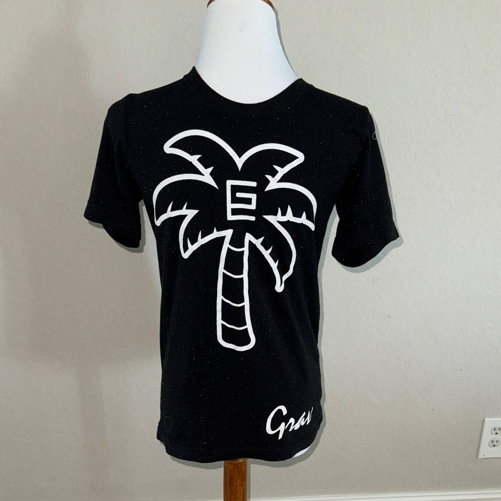 Kids Black Palm Tree Graphic Tee
